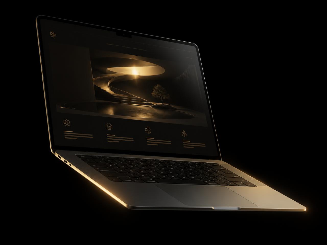Laptop displaying a premium WAEFA website design